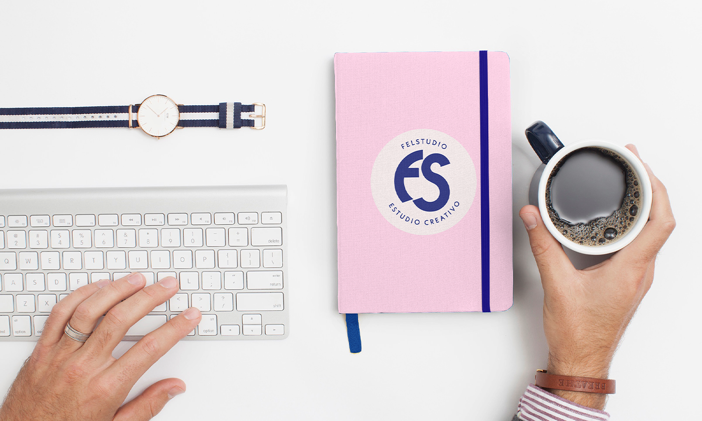 Presentación digital de marca con guías de estilo y aplicaciones visuales de Fel Studio