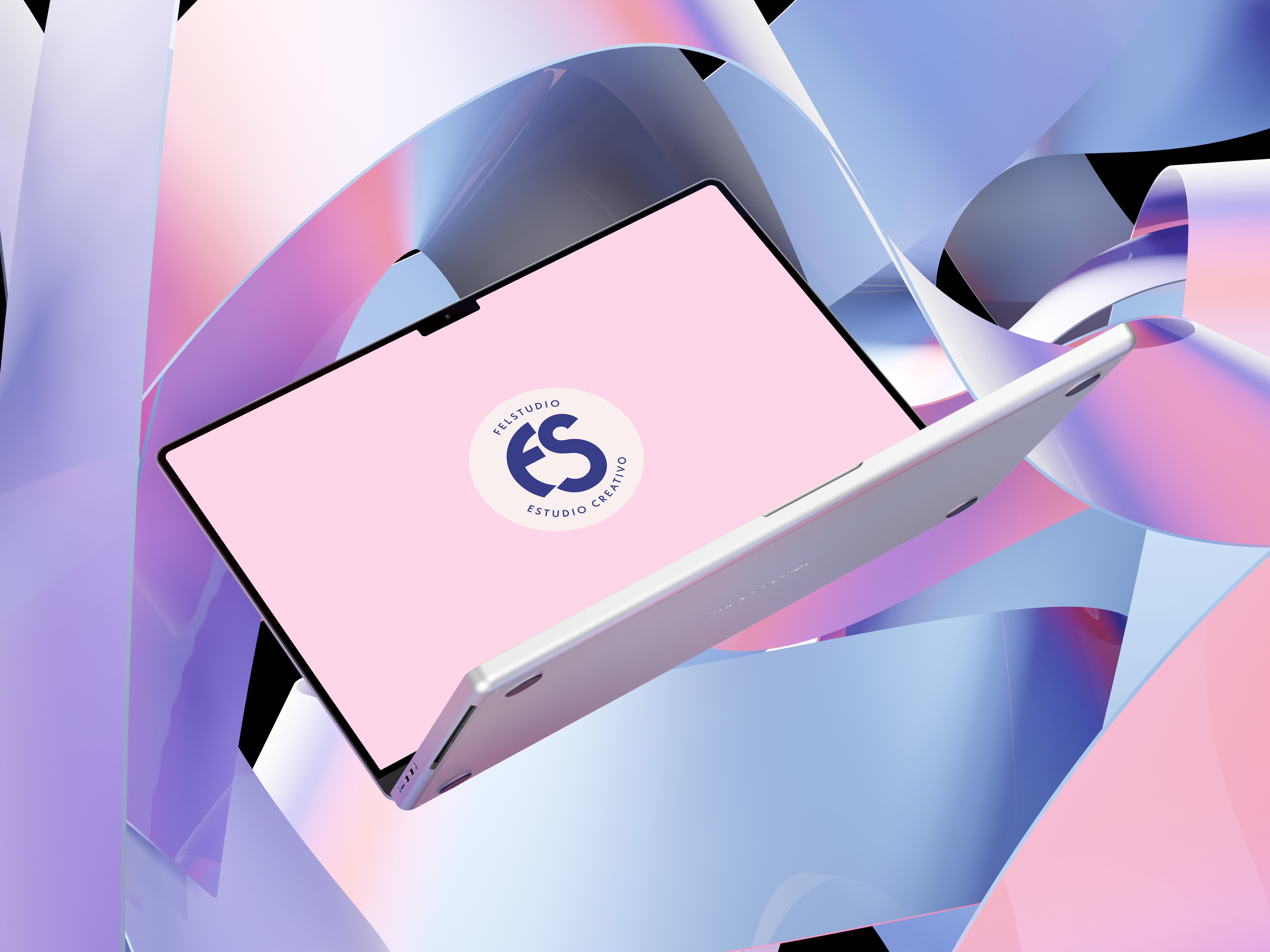 Prototipo de sitio web responsivo mostrando el proceso de diseño de Fel Studio